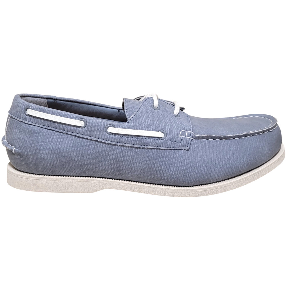 Club Room Men Elliot 2-Eye Casual Boat Shoe Size US 9.5M Light Blue Faux Leather - Picture 2 of 4